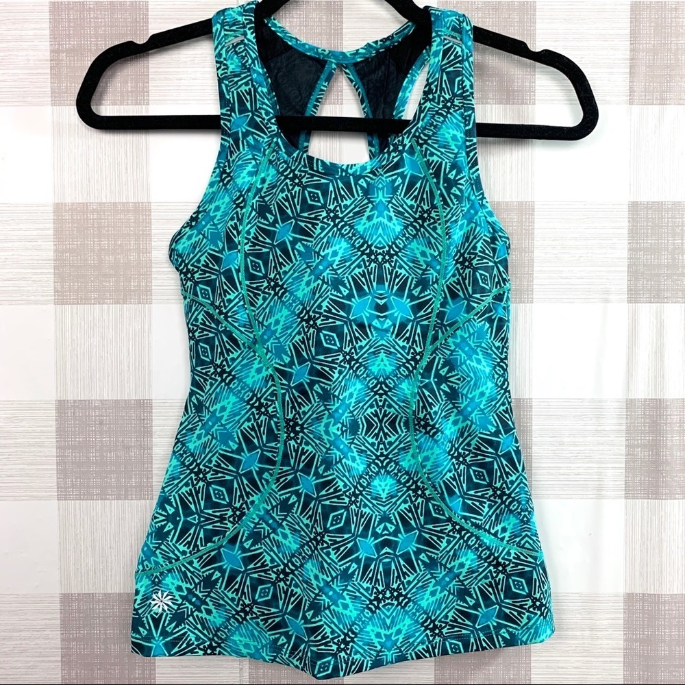 Athleta Cairo Energy Tank Top Aqua Green Sz XXS